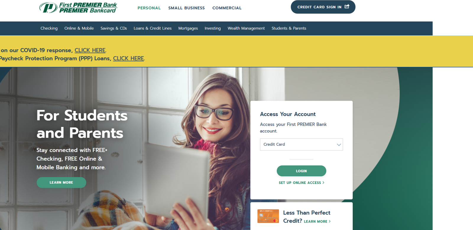 First Premier Bank Card Login portal