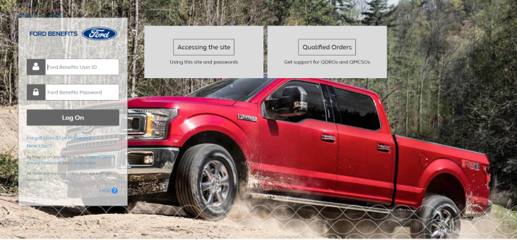 My Ford Benefits login